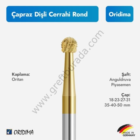 Oridima Cerrahi Rond Frez Oritan Kaplı (Anguldruva/Piyasemen)