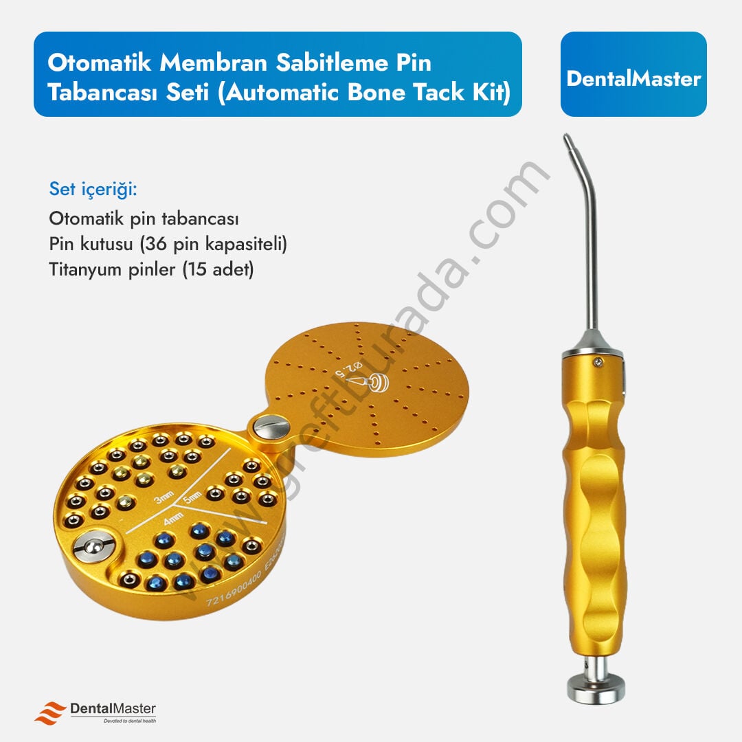 DentalMaster Otomatik Membran Sabitleme Pin Tabancası Seti (Automatic Bone Tack Kit)