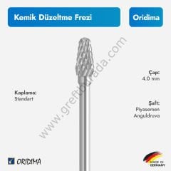 Oridima Kemik Düzeltme Frezi (Bone Shaper) (Anguldruva/Piyasemen) Anguldruva - T-Oritan Kaplı/Sarı