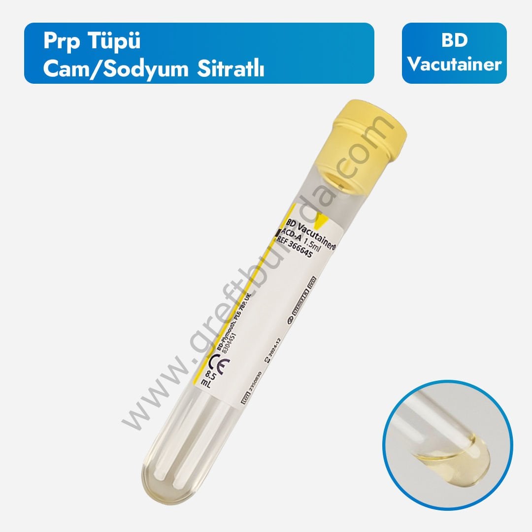 BD Vacutainer Prp Tüpü (Cam/Sodyum Sitratlı)