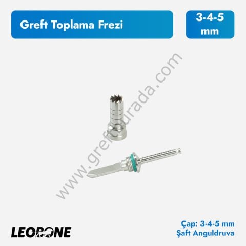 Leobone Greft Toplama Frezi (Bone Collector Drill) 3-4-5 mm