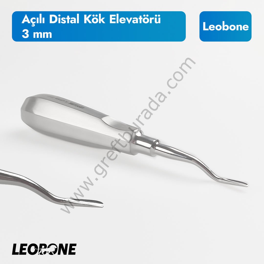 Açılı Distal Kök Elevatörü 3 mm
