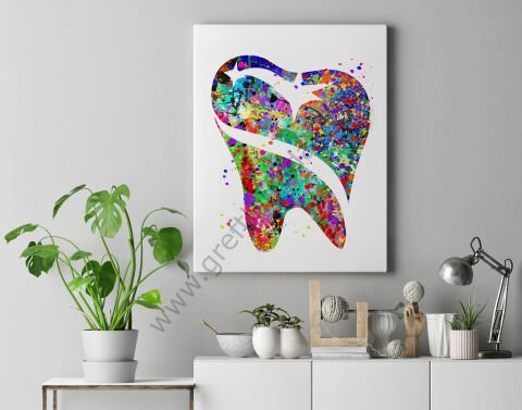 Dental Tablo - Tooth Kanvas Tablo