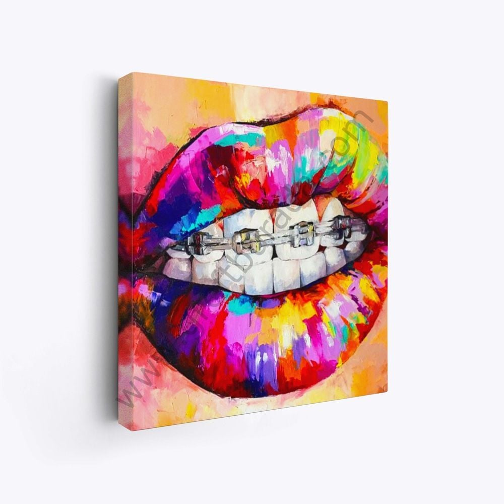 Dental - Tablo TOOTH BRACES 50*50 Kanvas Tablo