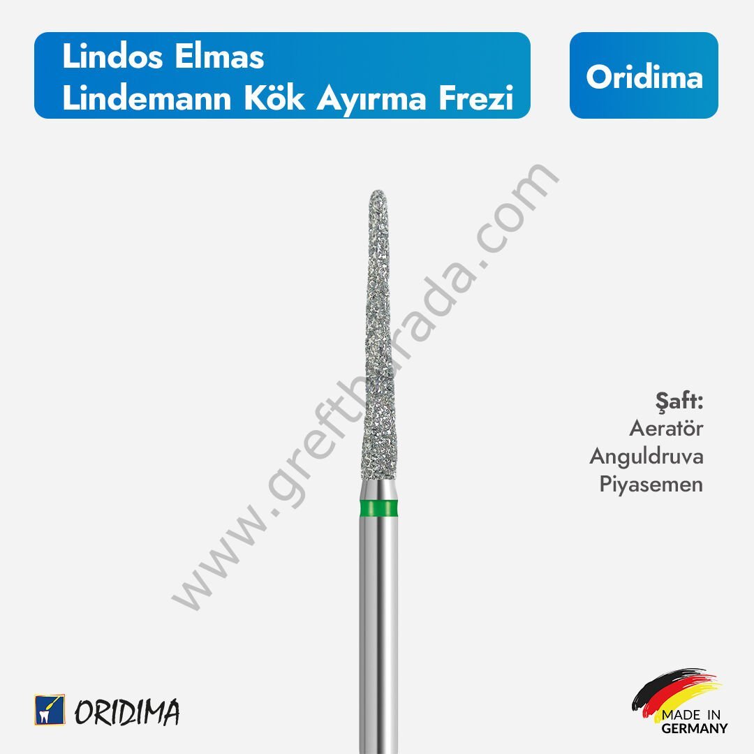 Lindos Elmas Lindemann Kök Ayırma Frez (Aerator/Anguldruva/Piyasemen)