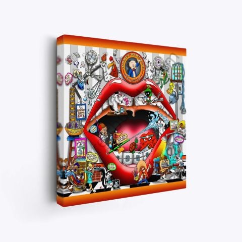 Dental - LOONEY DENTISTRY 50*50 CM KANVAS TABLO