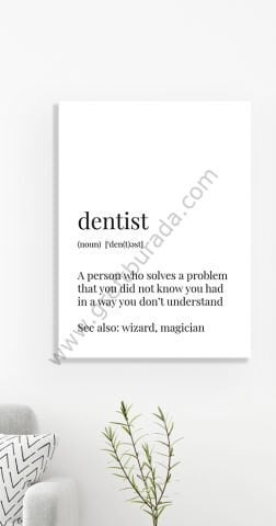 Dental -Tablo Dentist Smile Tooth 3'lü Kanvas Tablo