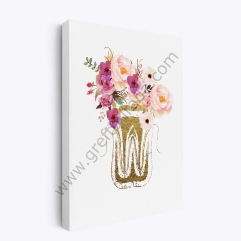 Dental -Tablo FLOWERS ÜÇLÜ SET