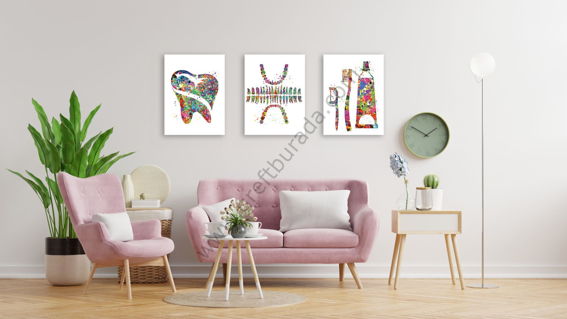 Dental -Tablo Üçlü Diş Set