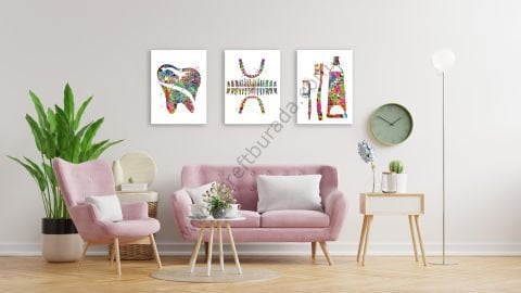 Dental -Tablo Üçlü Diş Set