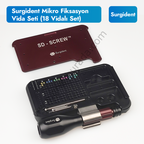 Surgident Mikro Fiksasyon Vida Seti (18 Vidalı Set)