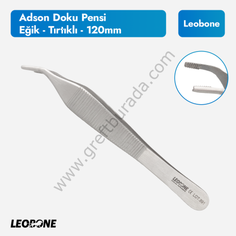 Adson Doku Pensi - Eğik Tırtıklı 120mm