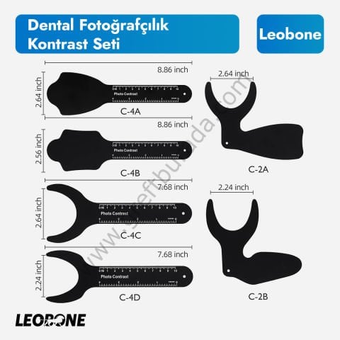 Otoklavlanabilir Dental Fotoğrafçılık Kontrast Plaka Seti