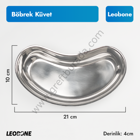 Leobone Böbrek Küvet - Serum Tası Büyük