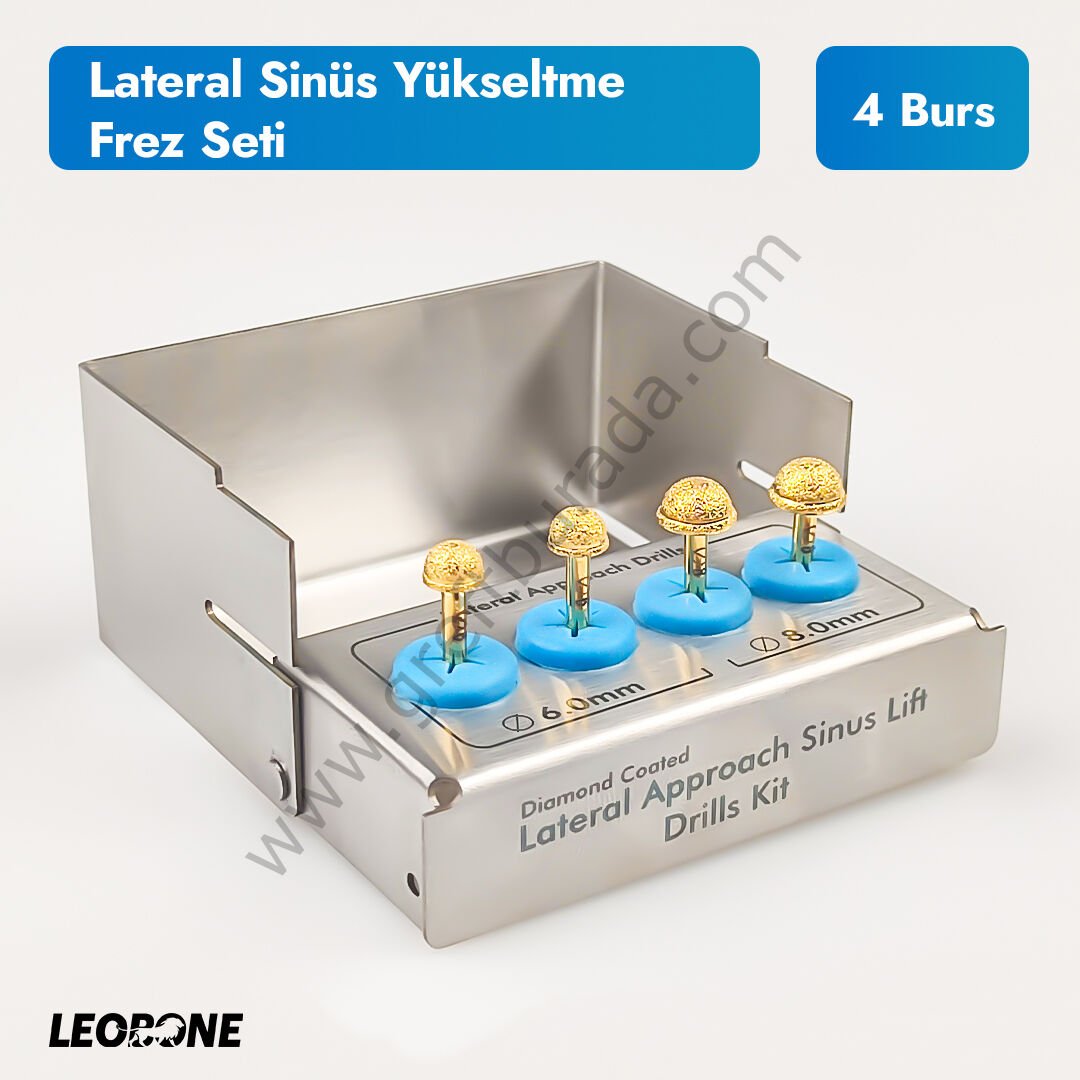 Leobone Lateral Sinüs Yükseltme Frez Seti - 6 mm ve 8 mm