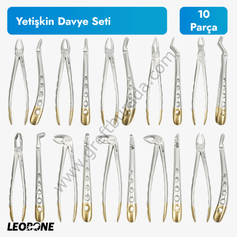 Leobone Yetişkin Davye Seti - 10 Parça Alman Çeliği