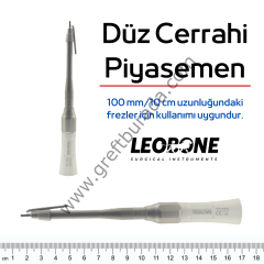 Leobone Düz Cerrahi Piyasemen KBB (100 mm Frez Uyumlu)
