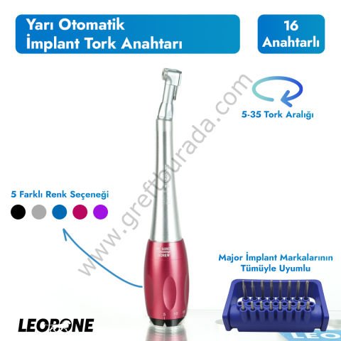 Yarı Otomatik Universal Dental İmplant Tork Anahtarı Seti Mavi