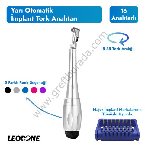 Yarı Otomatik Universal Dental İmplant Tork Anahtarı Seti