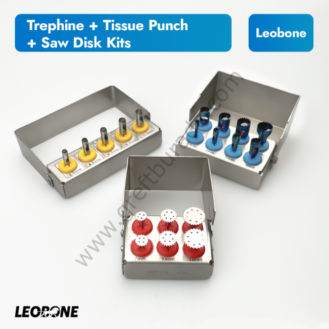 Leobone Trepan Frez Seti + Tissue Punch + Saw Disk Seti