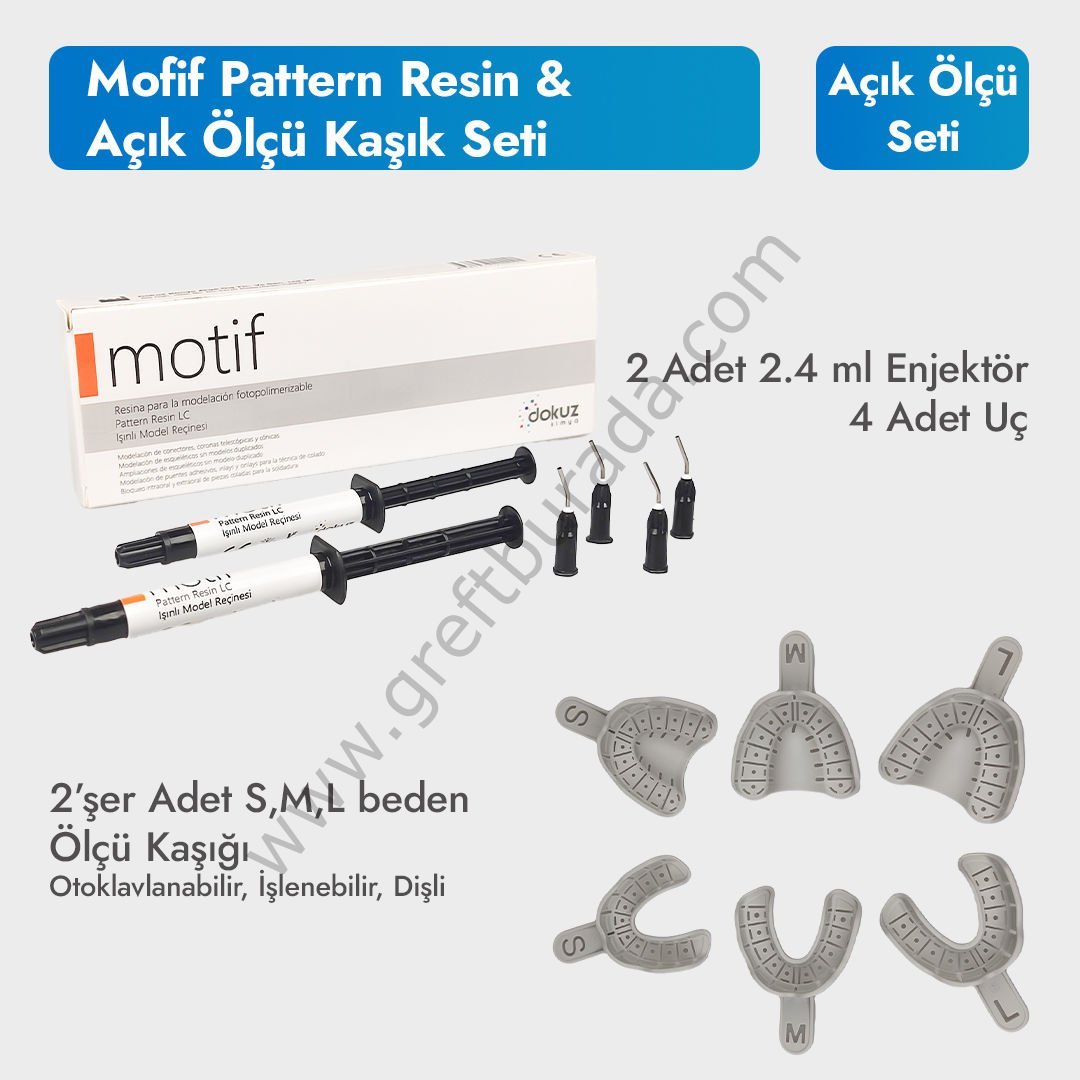 Motif Pattern Resin + Açık Ölçü Kaşık Seti