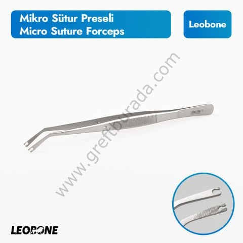 Leobone Mikro Sütur Preseli (Micro Suture Forceps)