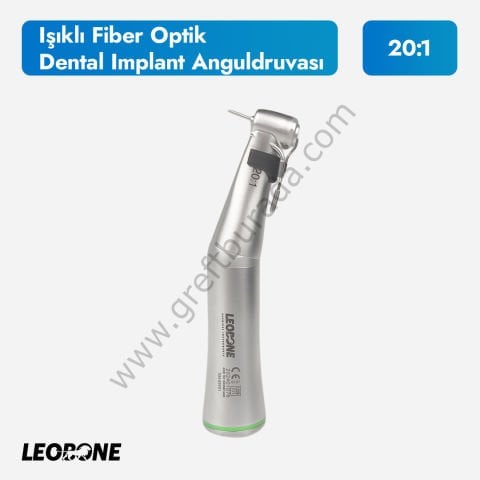 Leobone Işıklı Fiber Optik Dental Implant Anguldurvası