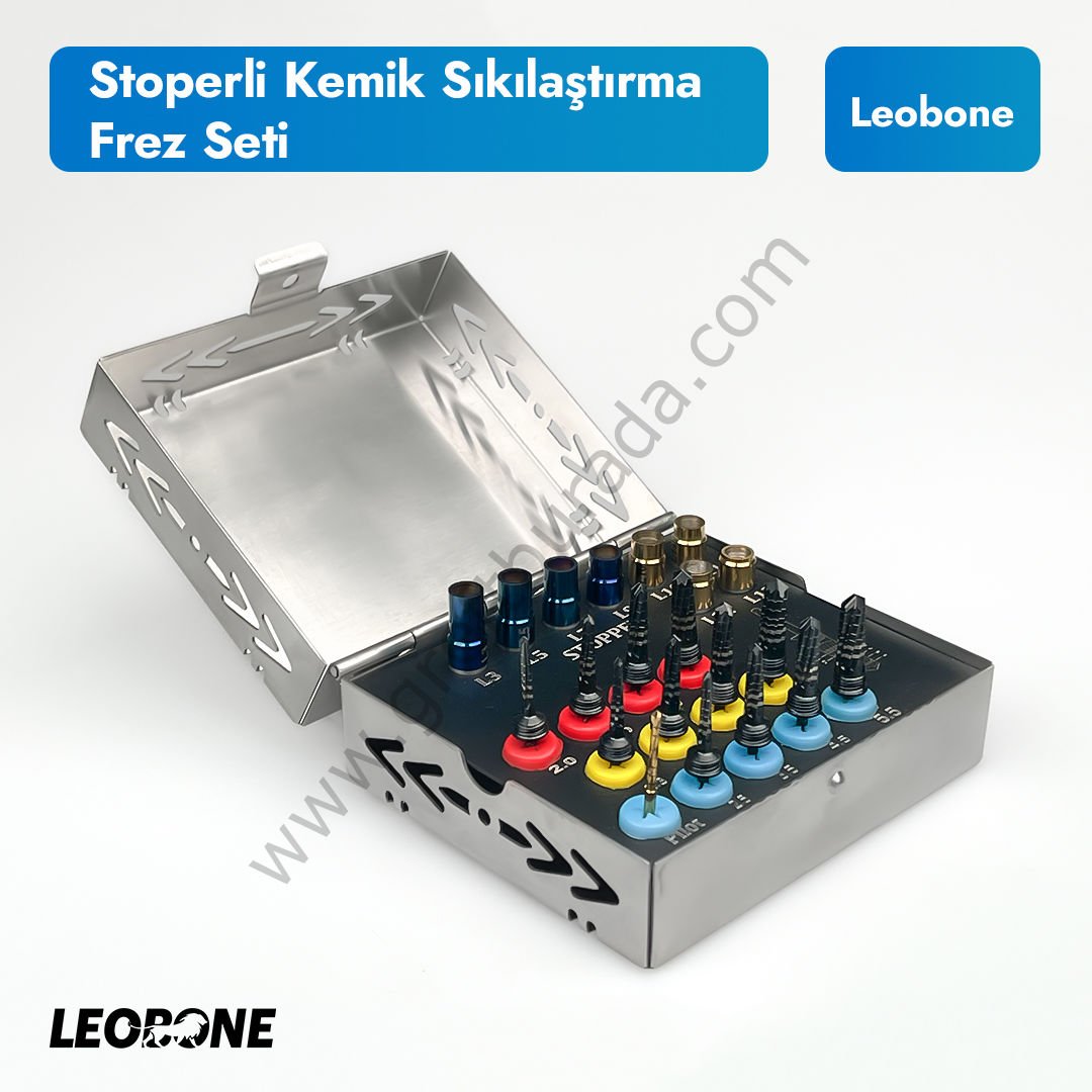 Osseodensification Burs Kit - Stoperli Kemik Sıkılaştırma Seti