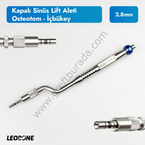 Kapalı Sinüs Lift El Aleti Osteotom İç Bükey 2.8mm
