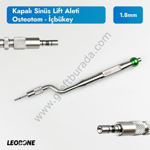 Kapalı Sinüs Lift El Aleti Osteotom İç Bükey 1.8mm