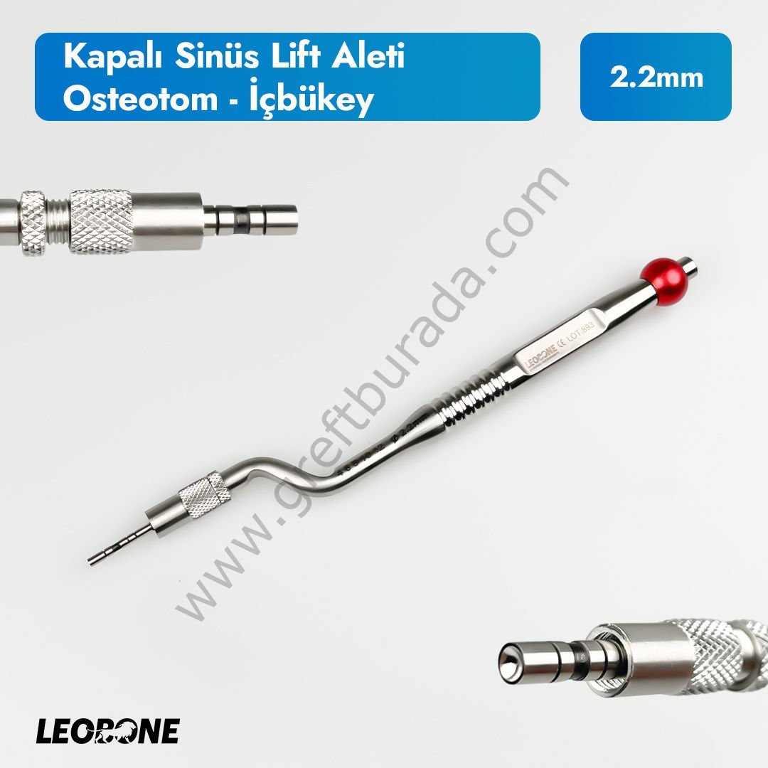 Kapalı Sinüs Lift El Aleti Osteotom İç Bükey 2.2mm