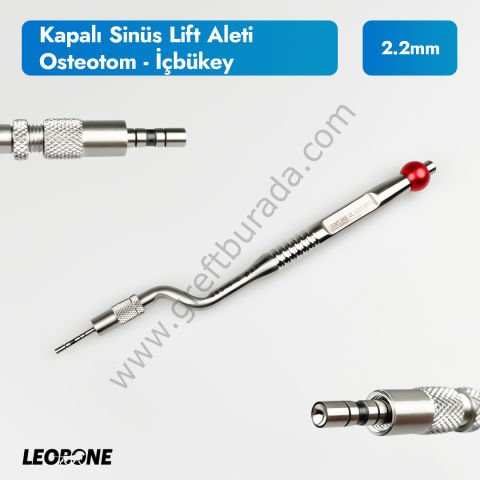 Kapalı Sinüs Lift El Aleti Osteotom İç Bükey 2.2mm