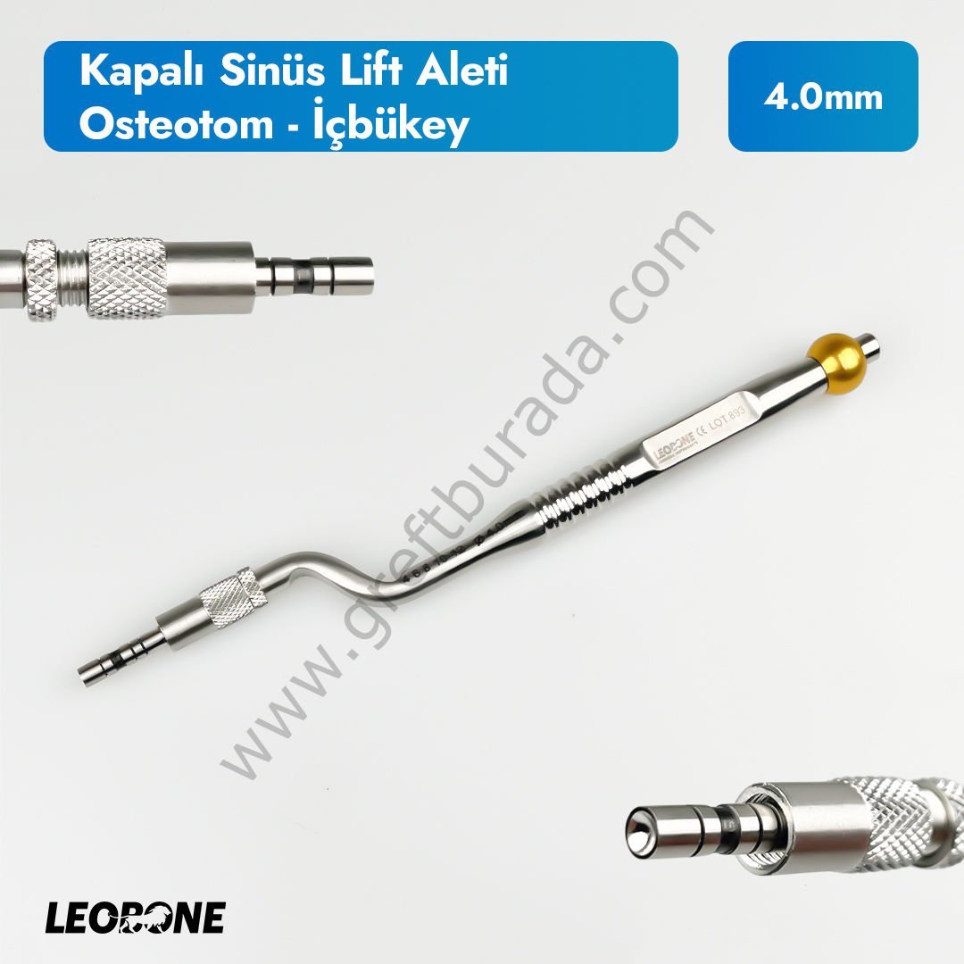 Kapalı Sinüs Lift El Aleti Osteotom İç Bükey 4.0mm