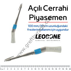 Leobone Açılı Cerrahi Piyasemen - KBB, 100 mm Frez Uyumlu