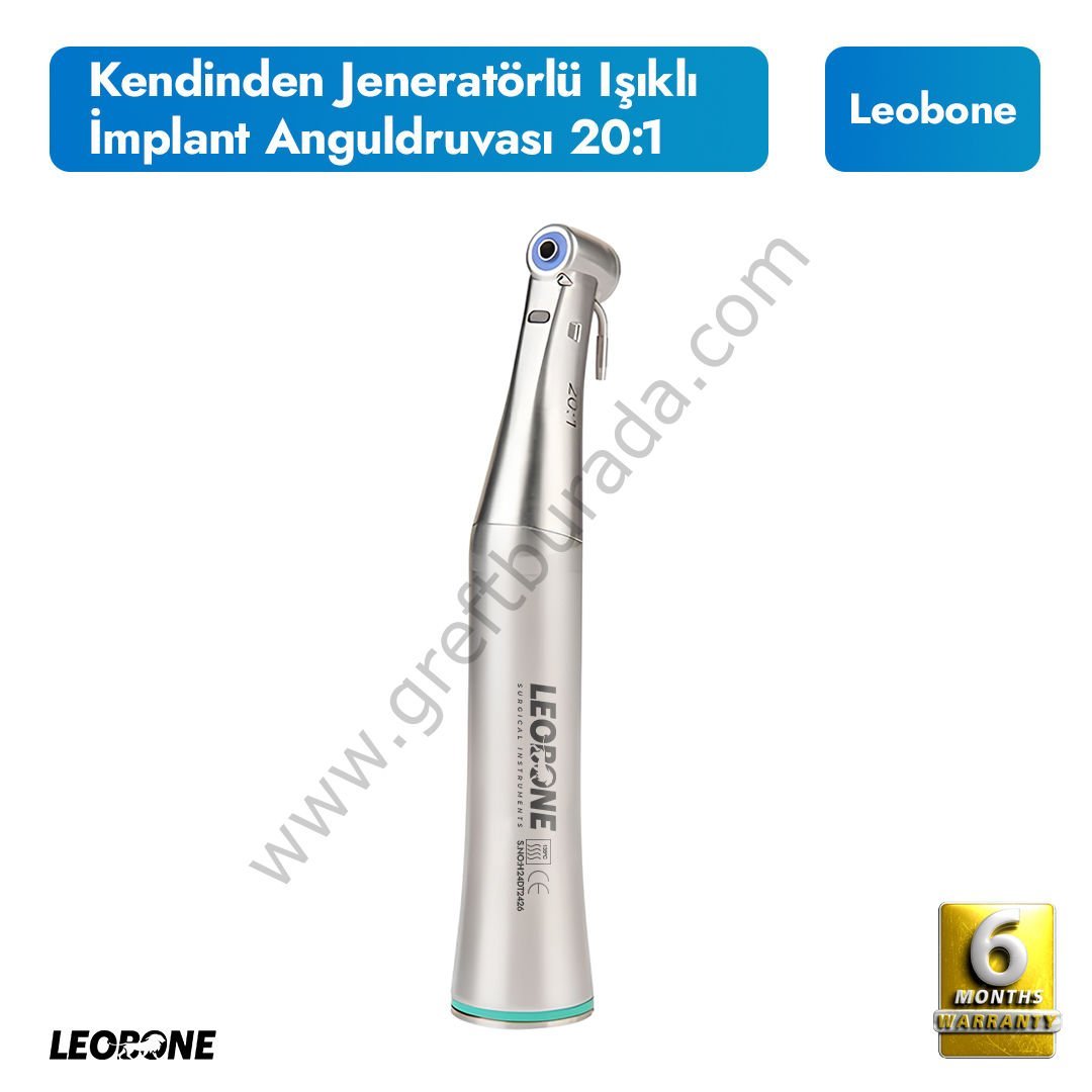 Kendinden Jeneratörlü Işıklı Dental Implant Anguldurvası