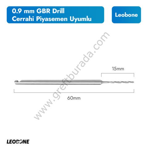 0.9 mm GBR Drill (1.2/1.4/1.6 mm mikro vida için) - Cerrahi Piyasemen Uyumlu