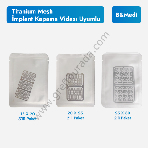Titanyum Mesh - İmplant Kapama Vidası Uyumlu