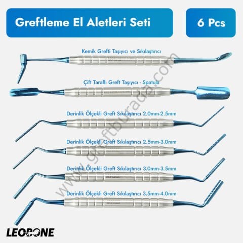 Kemik Greftleme El Aletleri Seti-6 Parça