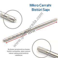 Mikro Cerrahi Bistüri Sapı 13.5 cm