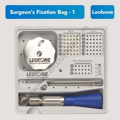 Leobone Surgeon Fixation Bag-1 Titanyum Mikro Vida ve Membran Sabitleme Pin Seti