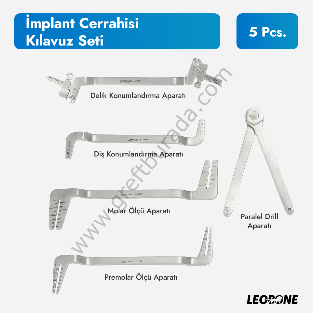 İmplant Konumlandırma Cerrahi Kılavuz Seti
