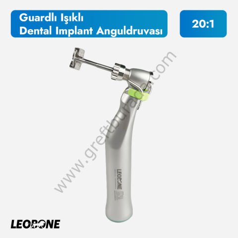 Guardlı Işıklı Cerrahi İmplant Anguldurvası 20:1