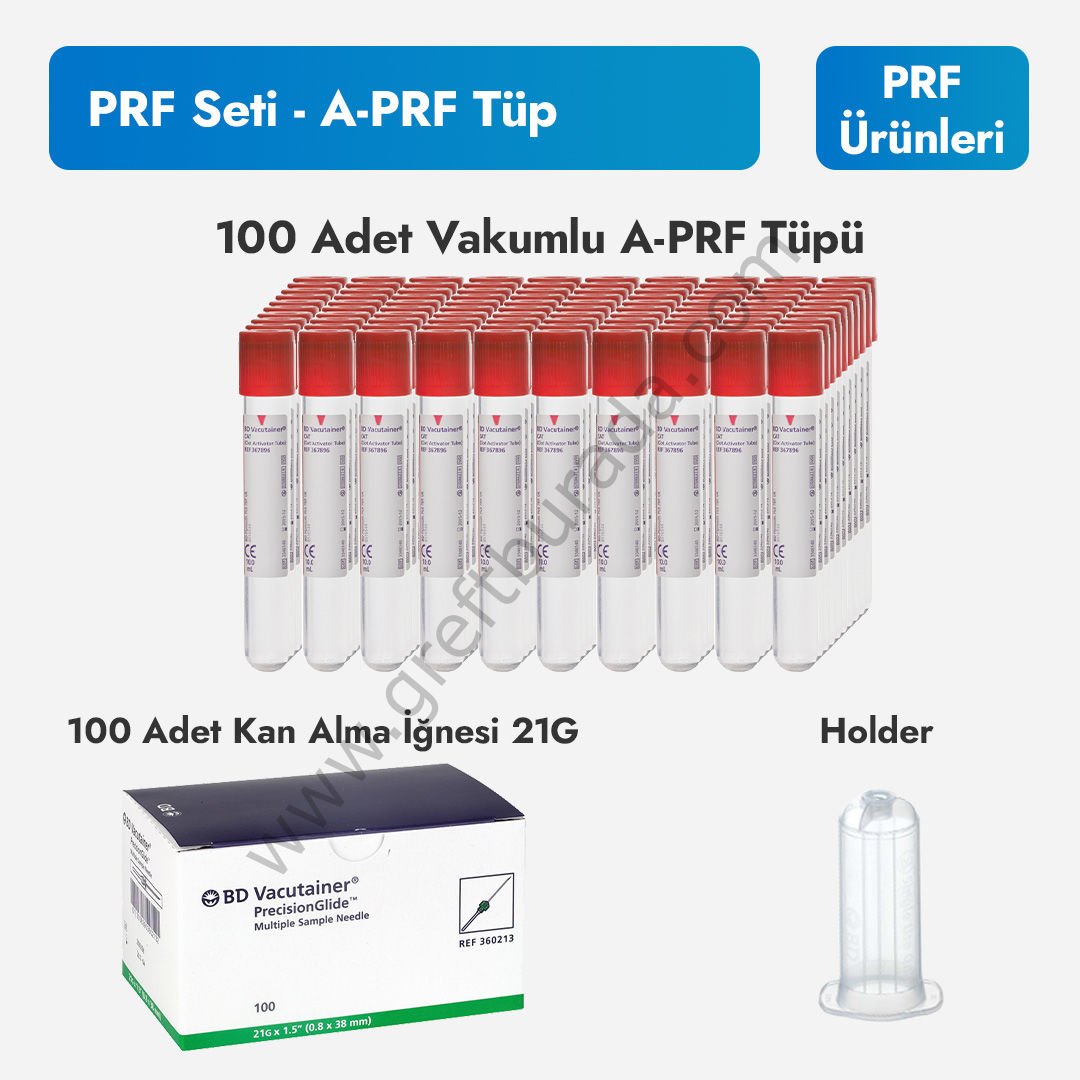 Prf Seti (100 adet A-PRF tüp+100 adet iğne+holder)