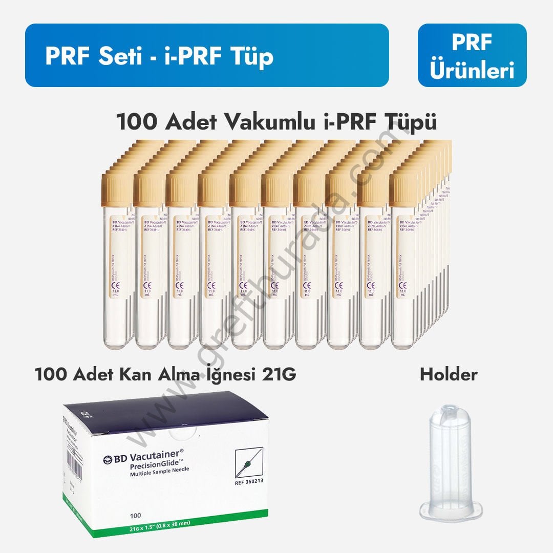Prf Seti (100 adet i-PRF tüp+100 adet iğne+holder)