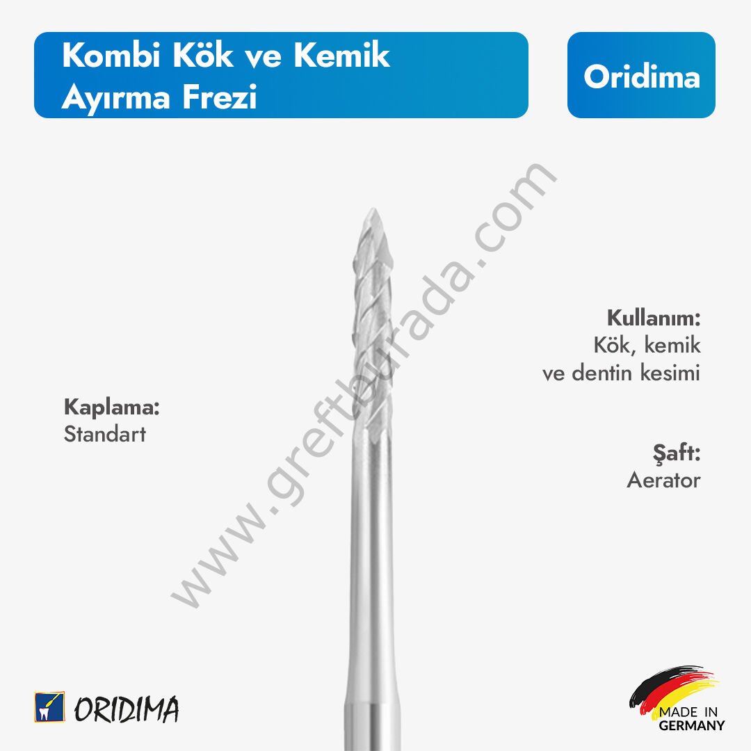 Kombi Kök ve Kemik Ayırma Frezi Standart (gümüş)