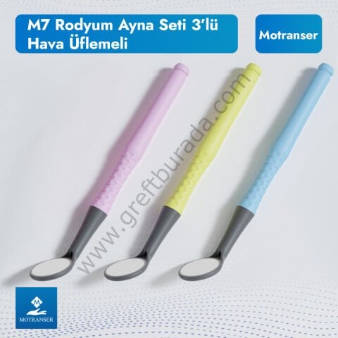 Motranser M7 Hava Üflemeli Rodyum Ayna Seti 3lü