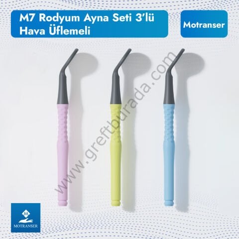 Motranser M7 Hava Üflemeli Rodyum Ayna Seti 3lü