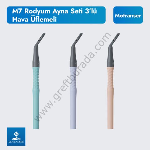 Motranser M7 Hava Üflemeli Rodyum Ayna Seti 3lü