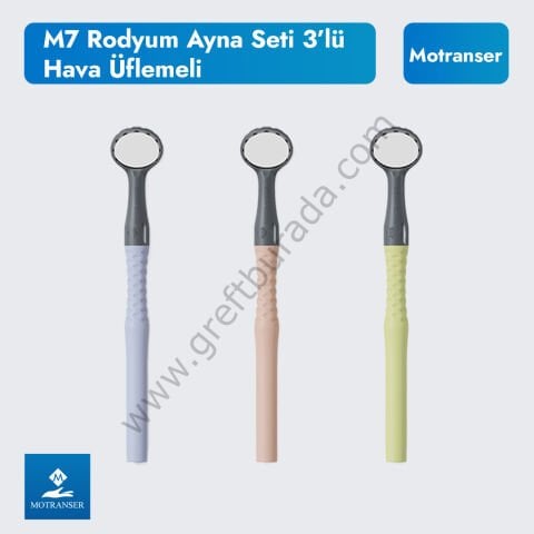 Motranser M7 Hava Üflemeli Rodyum Ayna Seti 3lü