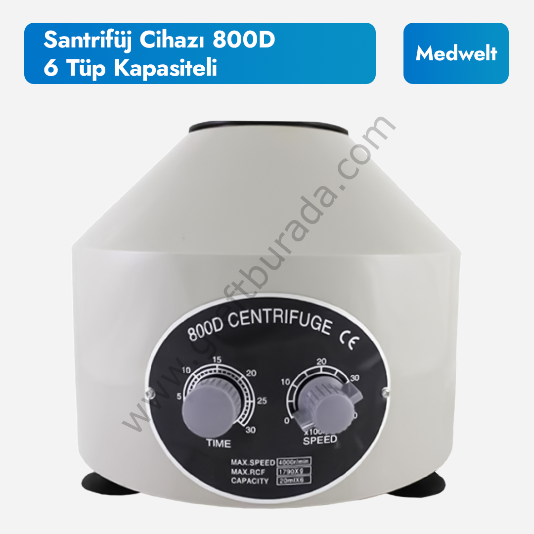 Santrifüj Cihazı 800D 6 Tüp Kapasiteli
